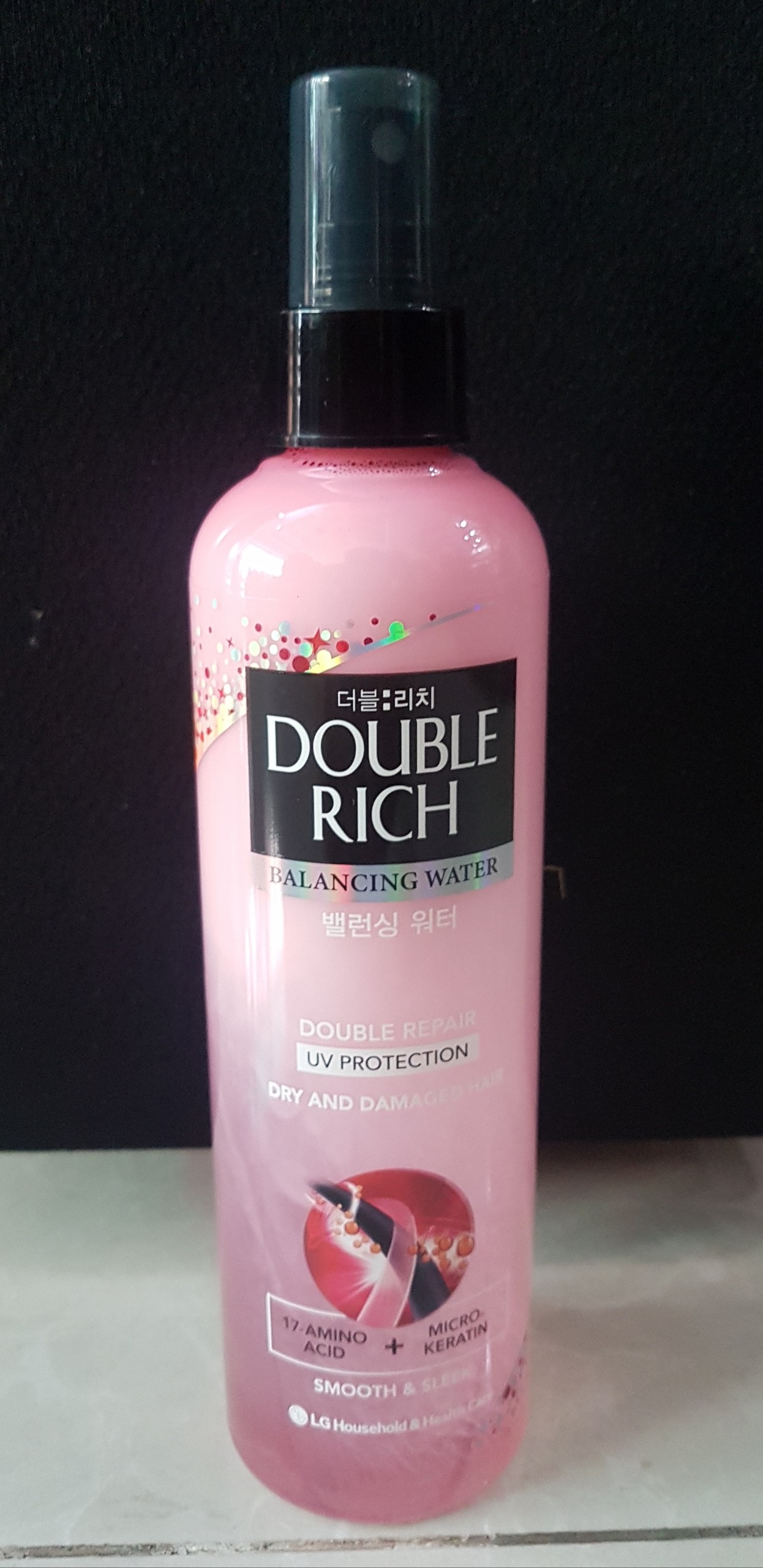 nước xịt dưỡng tóc DOUBLE RICH - Chăm sóc tóc khô xơ và hư tổn (Màu Hồng) chai 250ml