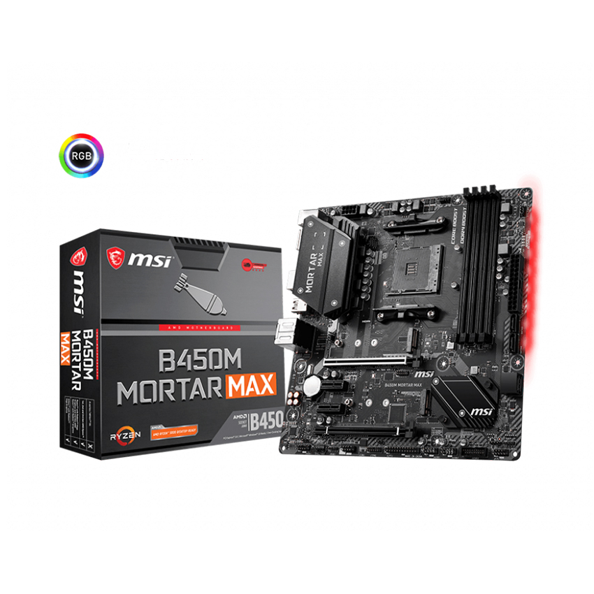 Mainboard msi b450m mortar max - hàng chính hãng