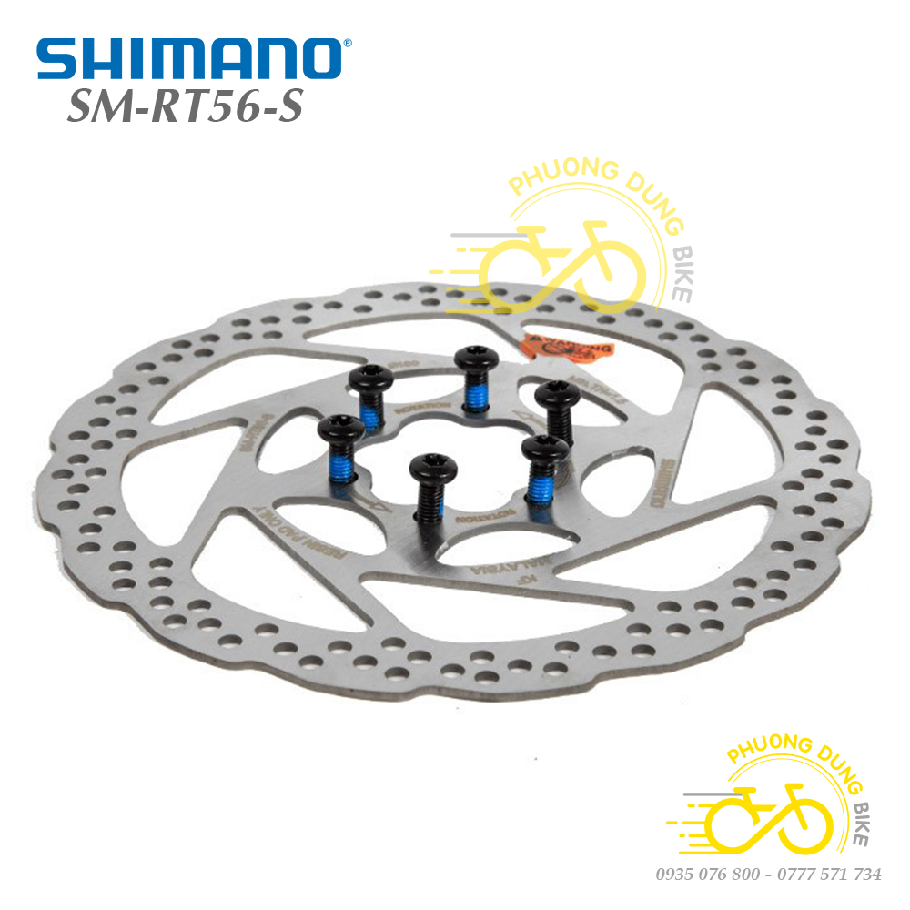 Đĩa phanh thắng xe đạp shimano sm rt56 160mm 180mm - chính hãng