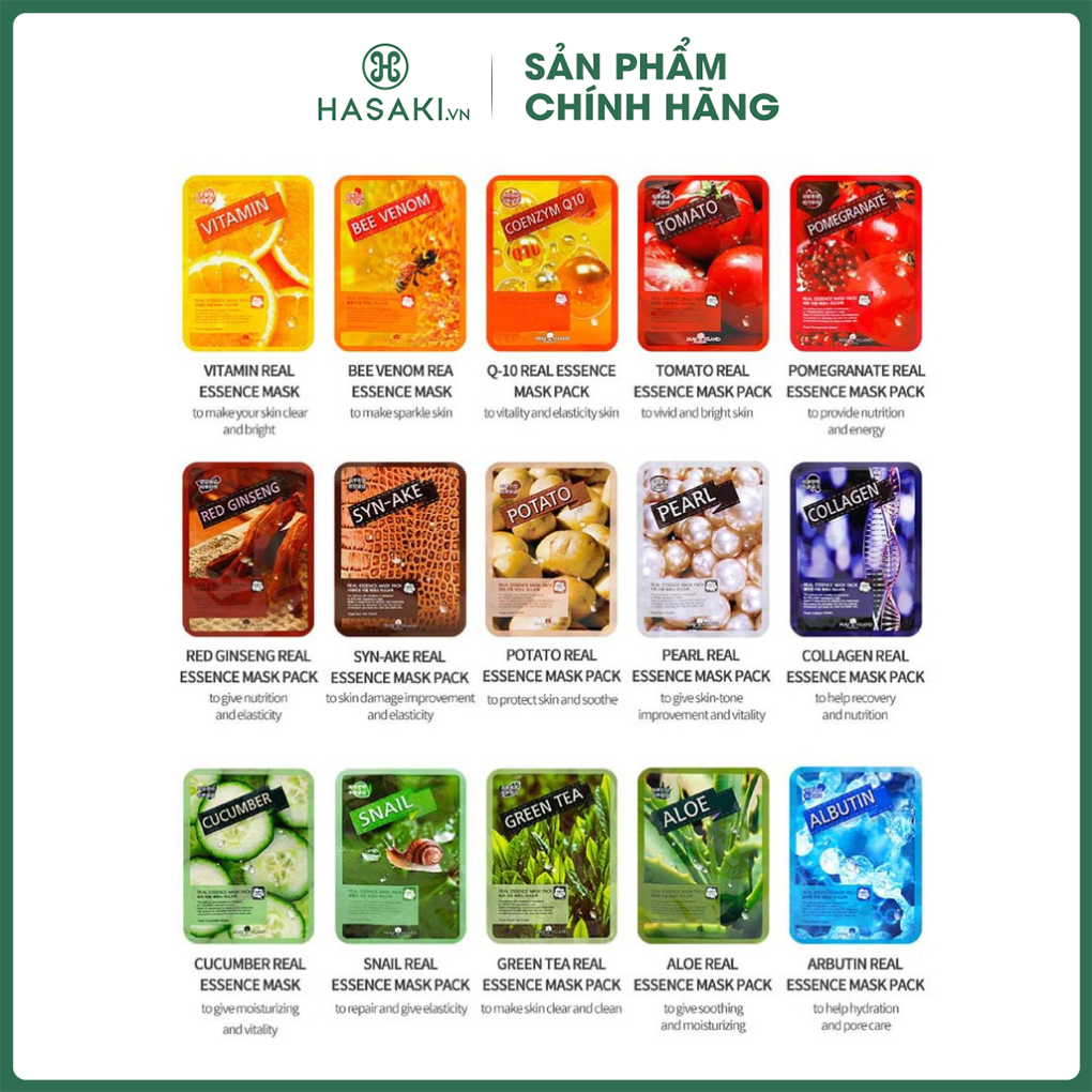 Mặt Nạ May Island Real-Essence Mask Pack 25ml Hasaki Sản phẩm chính hãng