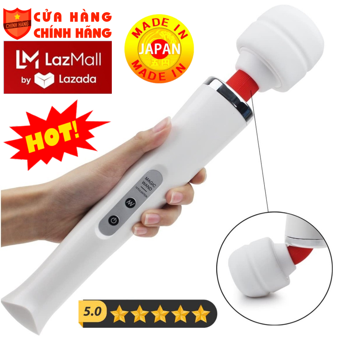 DEAL HOT HÀNG HIỆU ! LazMall Hàng Hiệu Hot Cực Đỉnh Máy Mát Xa Rung Mini Cầm Tay Rung Mát Xa Cổ.Tử.Kung ,Máy Massage PIN SẠC Cầm Tay Nhật Bản Magic Wand Thông Minh ,Rung Mát Xa Búa chuyên dụng thư giãn Mang Lại Tinh Thần Thoải Mái Suốt Quá Trình Mát Xa