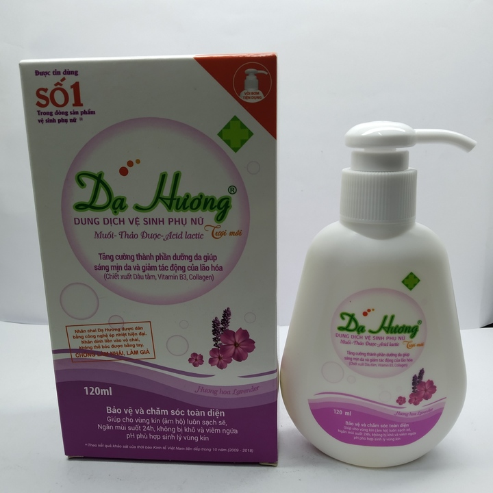 DUNG DỊCH VỆ SINH PHỤ NỮ DẠ HƯƠNG TÍM - CHAI CÓ VÒI 120ml