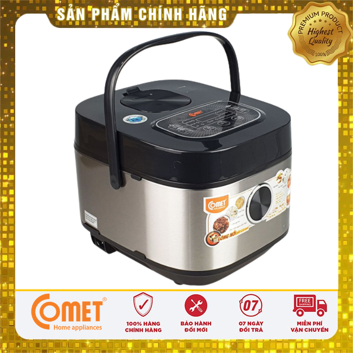 Nồi cơm điện tử 1.8L Comet CM8088 - Hàng chính hãng - Đa năng nấu hấp hầm - Bảo hành 12 tháng