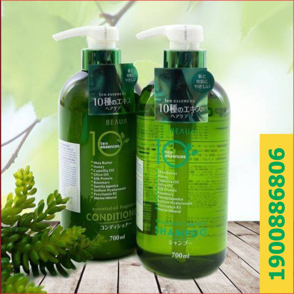 Bộ Gội-Xả Kumano Beaua 10 Loại Tinh Chất 700Ml - Hàng Nhật Nội Địa