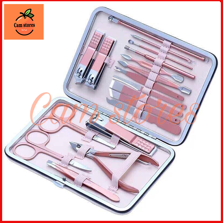 Bộ cắt móng tay, bộ làm móng tay, bộ cắt móng 18 món đa năng, bấm dũa móng tay 3dm, dụng cụ làm nail, nail care cao cấp nhiều dụng cụ tiện lợi, bo kiem cat mong tay cao cap