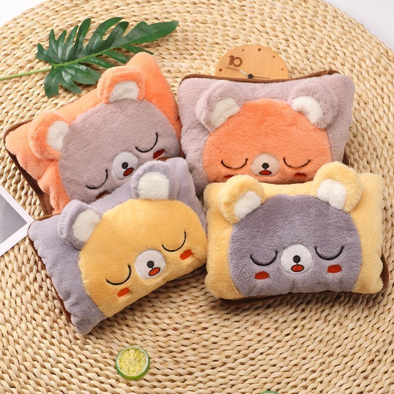 Túi sưởi lông dài mịn Basic Bear Hoa Cúc Nhóc Khủng Long Vịt Con