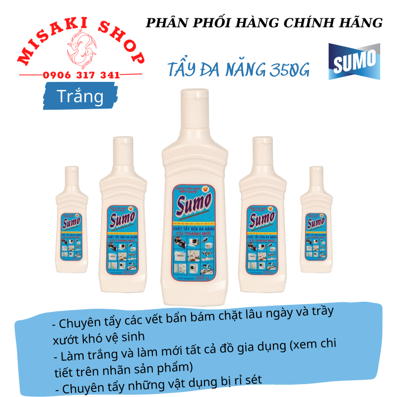 [HCM]Combo 2 Tẩy Rửa Đa Năng Trắng SUMO 350g | MISAKISHOP