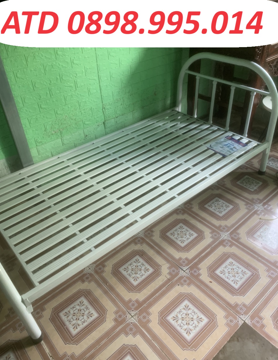 Giường sắt đơn 80cm 1m m2 1m4 1m6 1m8 dài 2m đủ kích thước giá rẻ, phù hợp cho không gian gia đình và phòng trọ