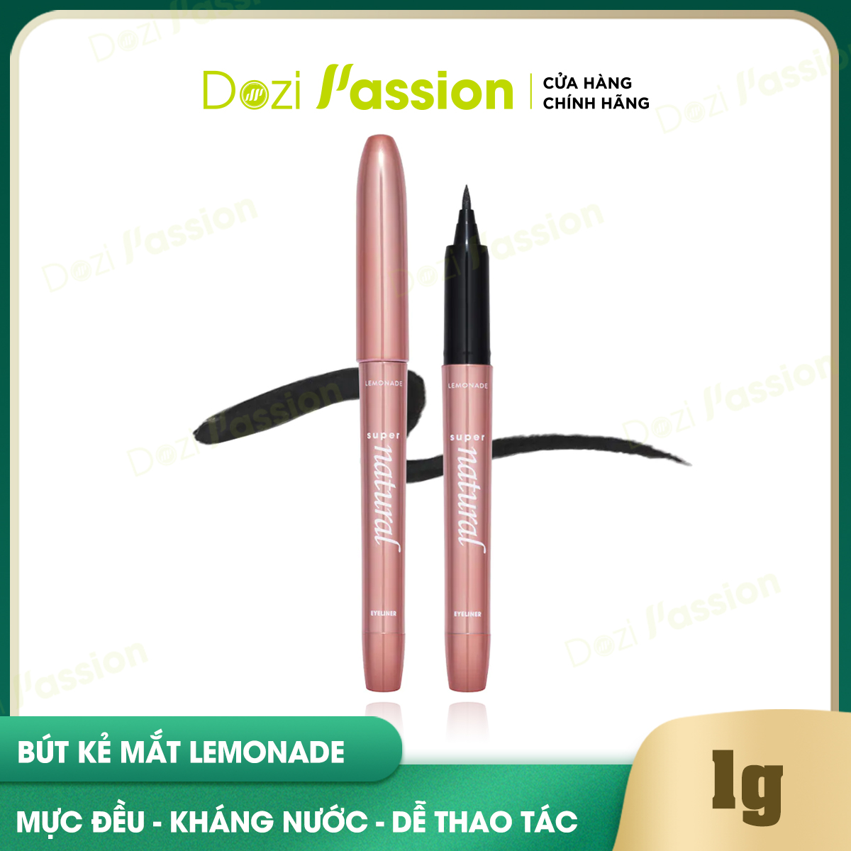 Bút Kẻ Mắt Nước Lemonade Chống Nước, Lâu Trôi, Bền Màu - Lemonade Supernatural Eyeliner 1g
