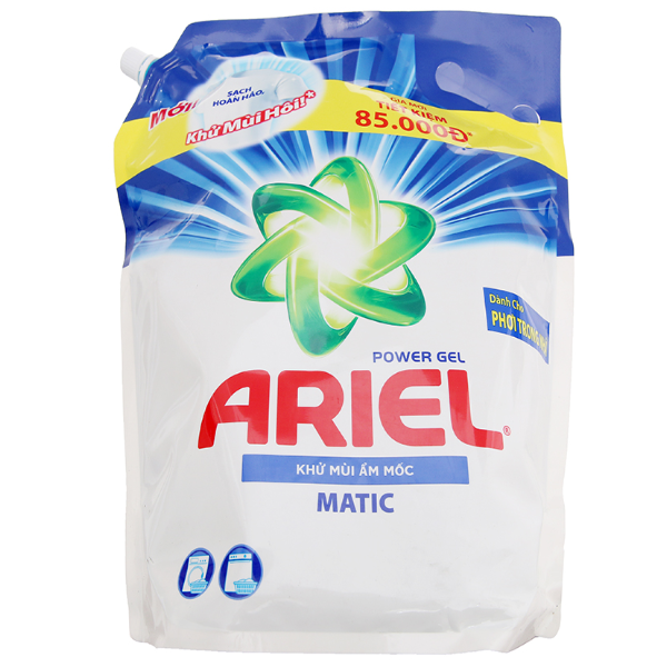 Nước Giặt Ariel Khử Mùi Ẩm Mốc Túi 3.4kg