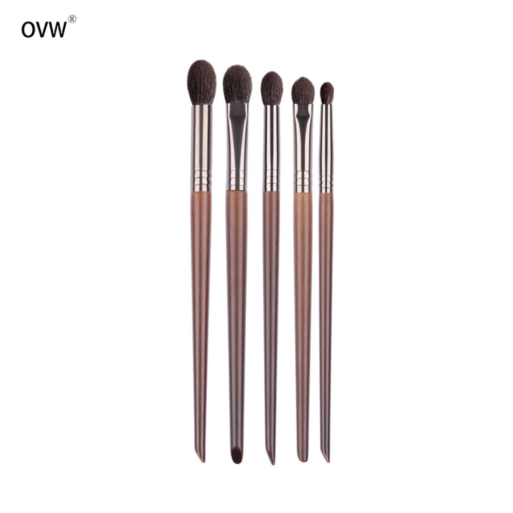 Bộ 5 cọ phấn mắt ovw xq78111219 đầu lông dê