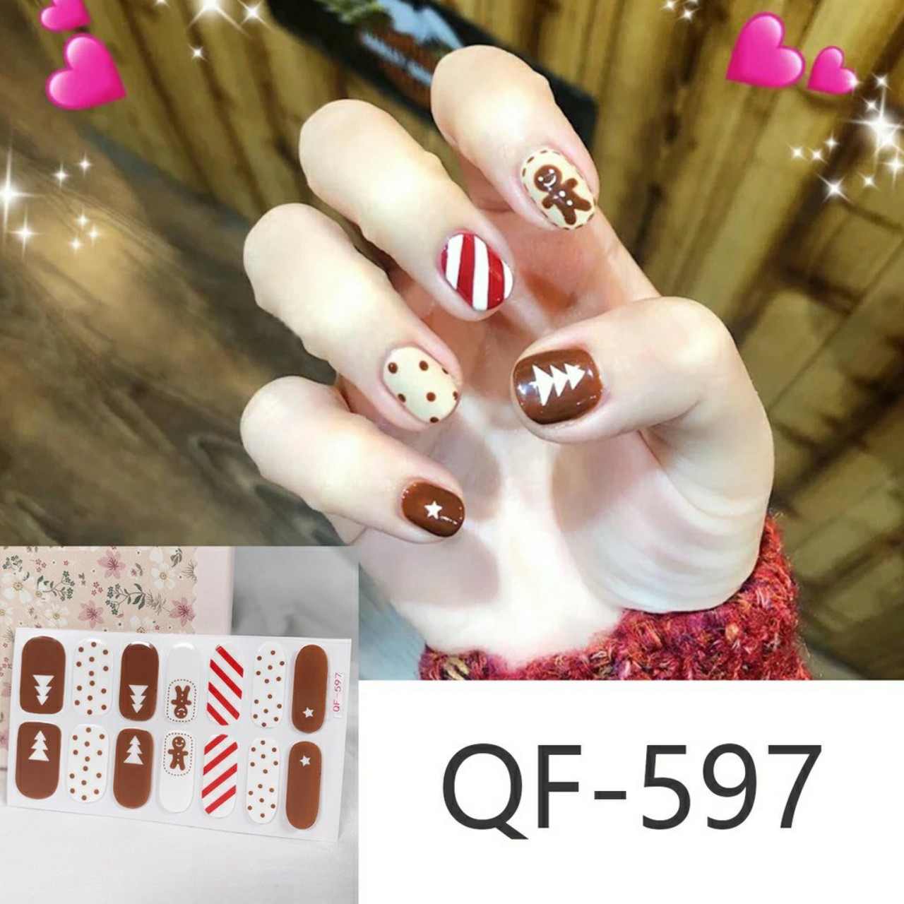 Miếng Dán móng tay/móng chân Nail Stickers Nail Wraps Nghệ thuật Phong cách Hàn Quốc