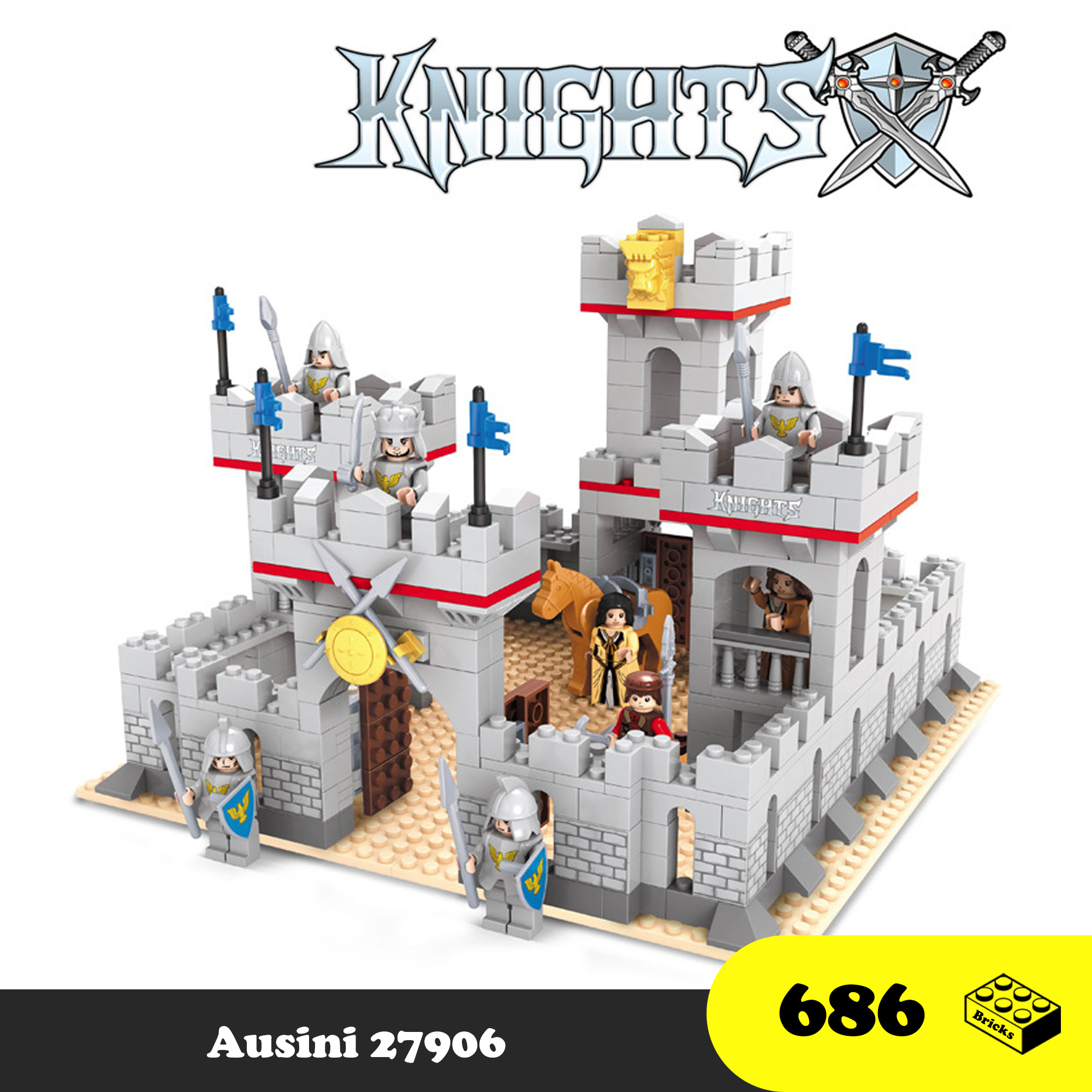 Lego castle defender 27906 - lego lâu đài phòng thủ trung cổ - lego castle medieval knight gate guard
