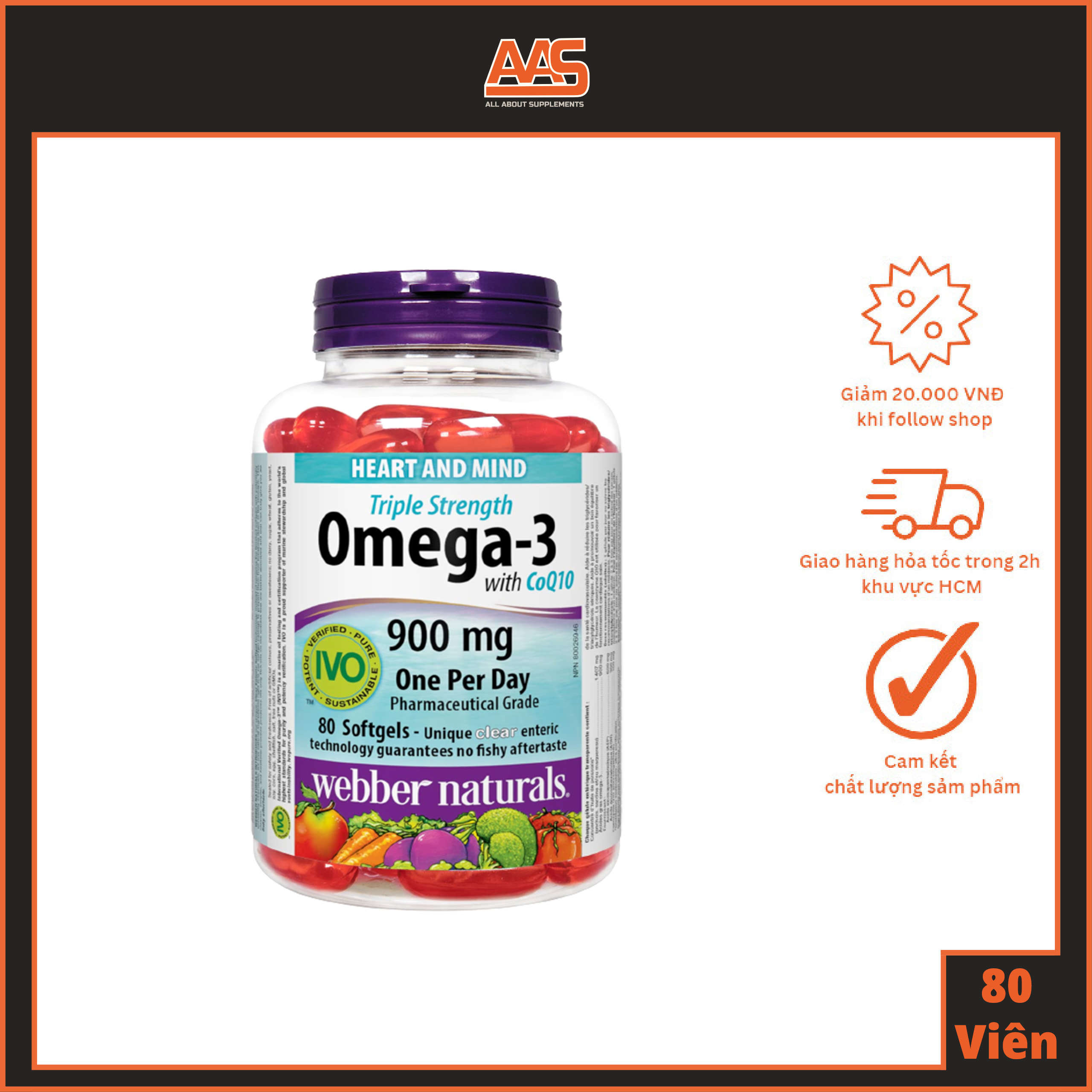 WEBBER NATURALS - OMEGA-3 with CoQ10