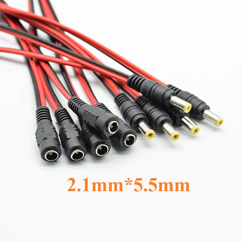 Dây dc 5.5x2.1mm dây rắc nguồn cam camera jack dc đực- cái