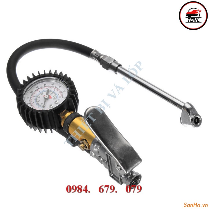 Tay bơm lốp 2 đầu ô tô, xe máy
