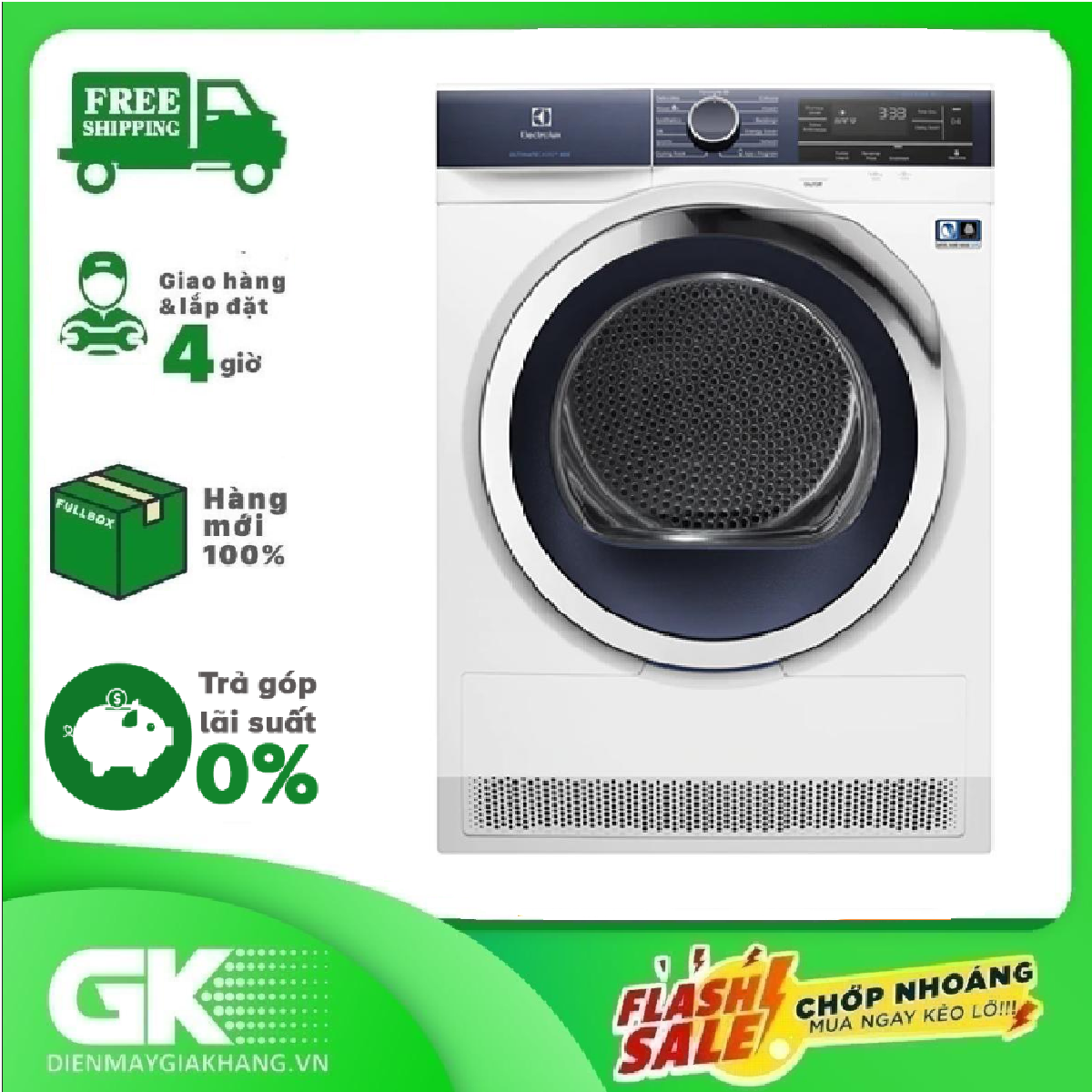 Máy sấy electrolux 9 kg edh903bewa