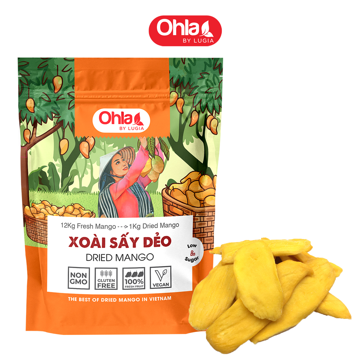 Xoài sấy dẻo Ohla (loại 2) - 500g
