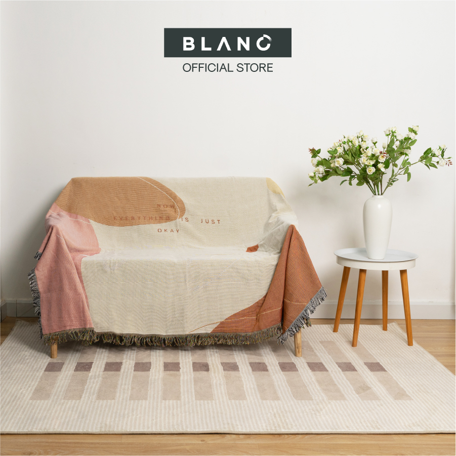 Chăn phủ sofa khăn phủ sofa trải sàn phong cách bắc âu decor heloise blanc'