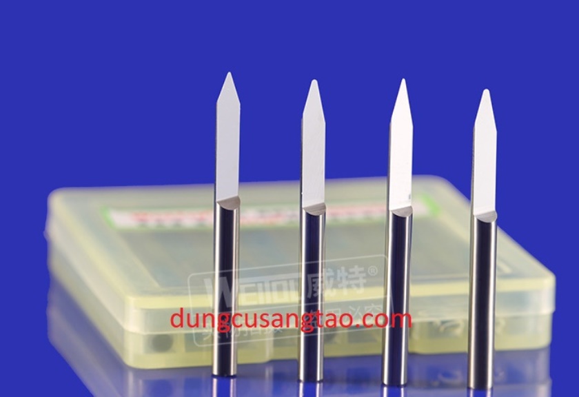 Dao khắc v3 đầu tròn cốt 3.17mm / dao cnc khắc gỗ, nhựa, acrylic / dao khắc cnc v3 đầu tròn