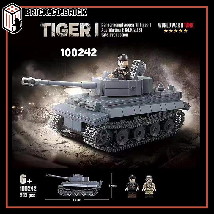 Xe tăng Lắp ráp Đức Tiger 1 Hạng Nặng Heavy Tank WW2 Military 100242