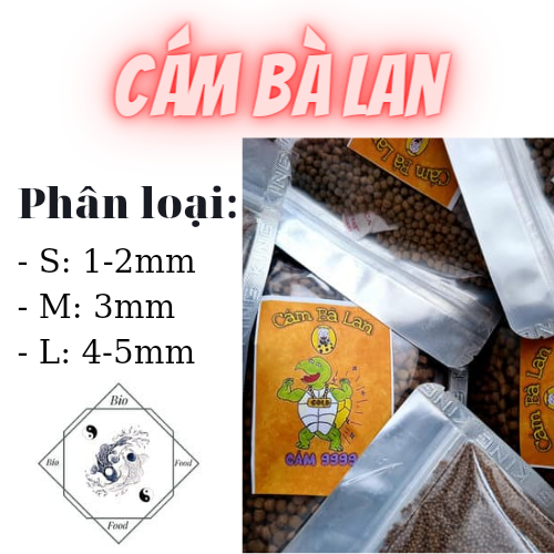 1kg Cám Bà Lan , thức ăn cho rùa nước túi zip 1 kg