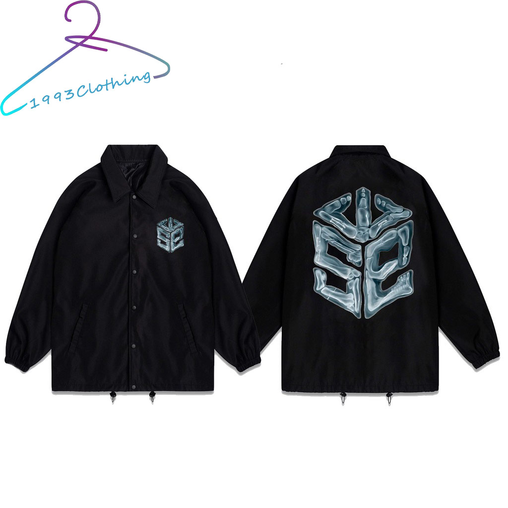 [HCM]ÁO KHOÁC KAKI NÚT BẤM/ ÁO JACKET ĐEN IN HÌNH SWE XƯƠNG 👚FREESHIP👚LOCAL BRAND,HÀNG VNXK 2 LỚP CHÓNG NẮNG,1993CLOTHING