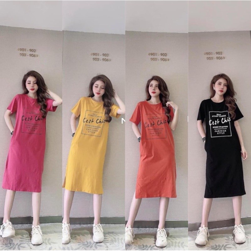 Giảm giá Váy suông - đầm suông chất cotton cest chic from rộng ...