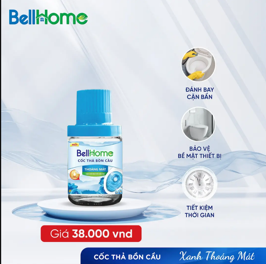 Cốc Thả Bồn Cầu Bell Home Xanh Thoáng Mát