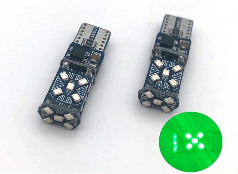 Bộ 2 đèn LED T10 làm Demi Xi nhan xe máy Oto 15 tim led ( giá 1 cặp )