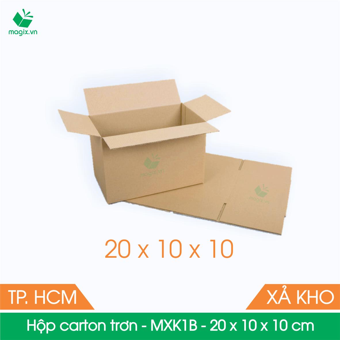 MXK1B - 20x10x10 cm - 20 Thùng hộp carton trơn đóng hàng