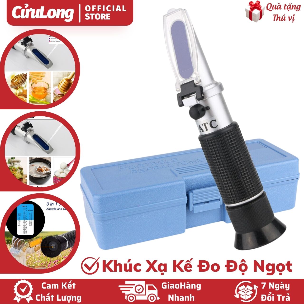 Máy Khúc Xạ Kế Đo Độ Ngọt 32 80 Brix trái cây thực phẩm đồ uống chất lỏng cây bút thiết bị đo độ đường với thang đo chính xác