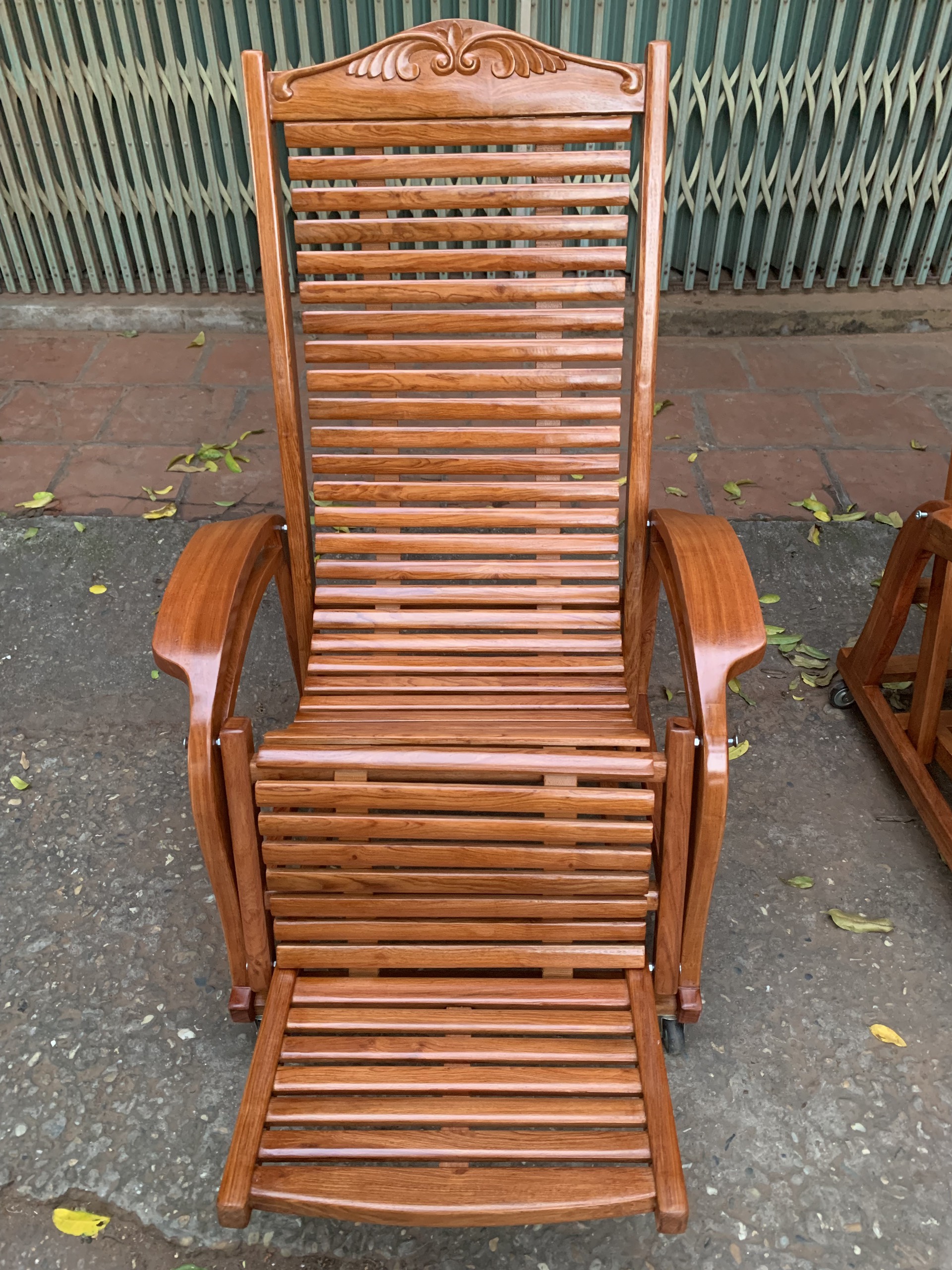 Ghế lười gỗ hương đá 2 dây