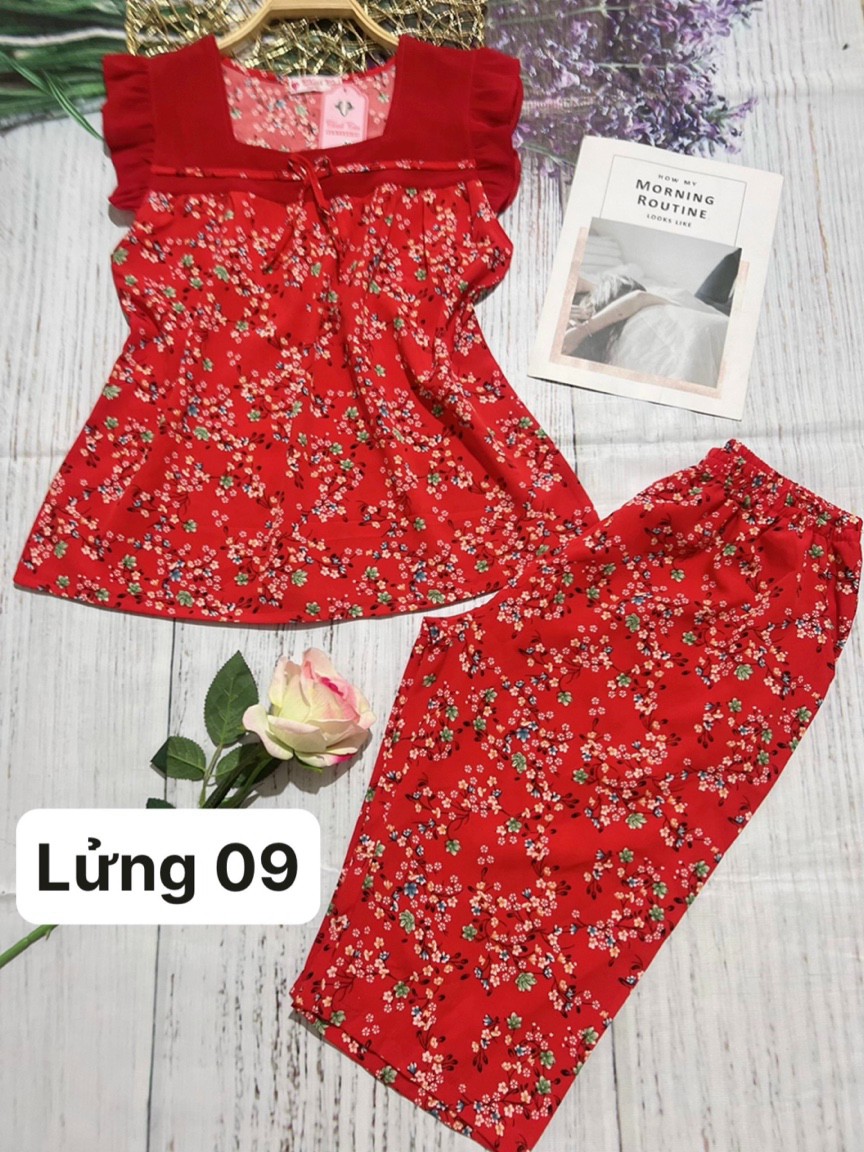 Bộ mặc nhà Quần lửng tay cánh tiên , đồ bộ nữ, đồ bộ lụa hàn cao cấp, đồ bộ lụa