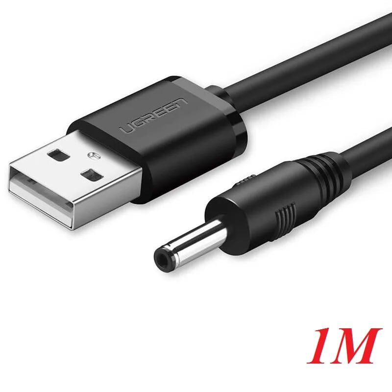 Ugreen 10376 1m màu đen dây cấp nguồn usb 2.0 sang đầu cái 3.5mm 10376