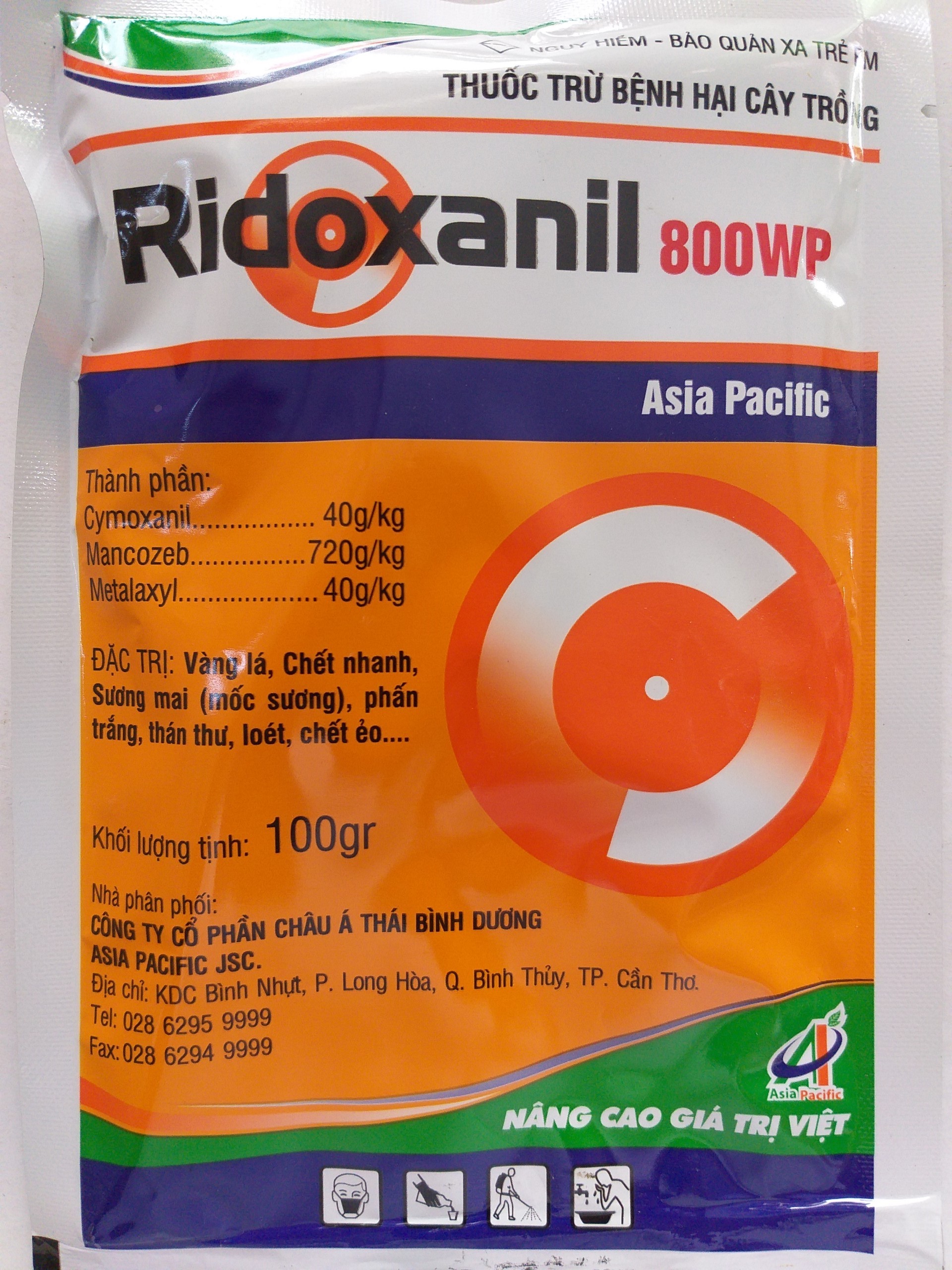 Thuốc trừ bệnh hại cây trồng Ridoxanil 800WP