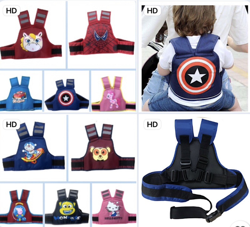 Đai Đi Xe Máy Dạng Balo Cho Bé Trai Bé Gái