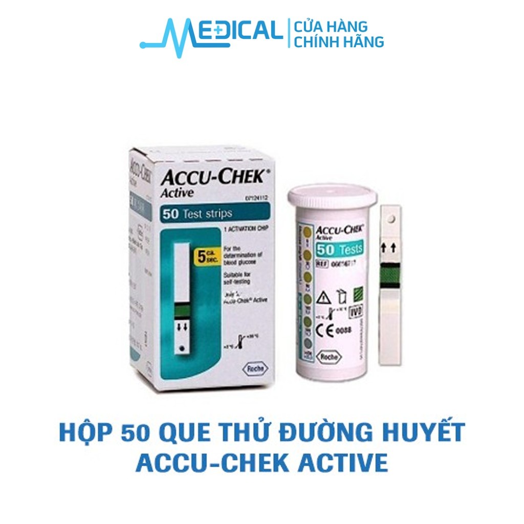Que thử đường huyết Accu-Chek Active dùng cho máy đường Active chính hãng