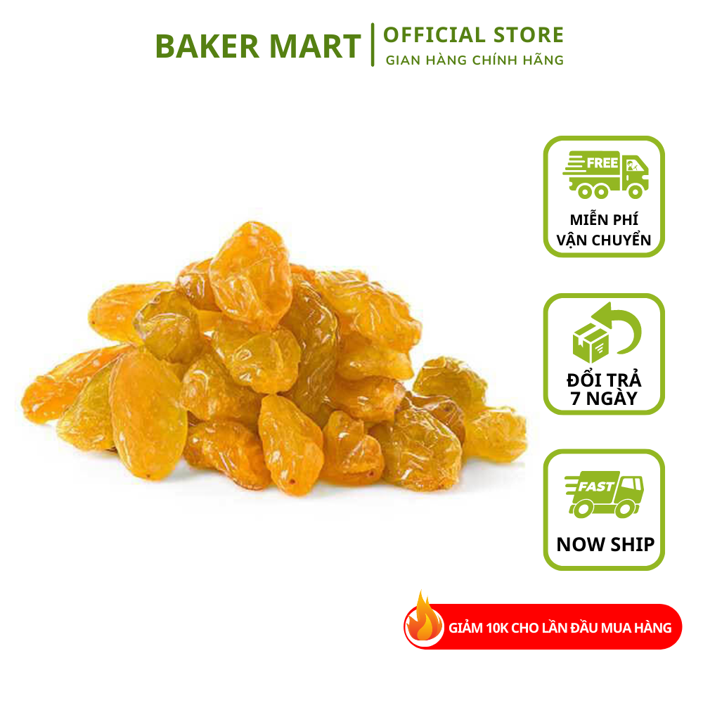 Nho khô Ấn Độ Raisin 100g / Nho vàng sấy khô - Dụng cụ làm bánh Baker Mart