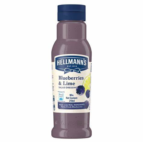Sốt salad việt quất chanh blueberries & lime hellmann's 210ml