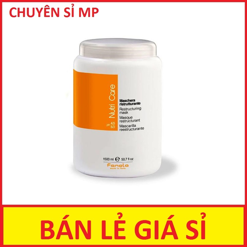 [CHUYÊN SỈ] Kem Ủ Tóc Nutri Care Fanola 1500ml Phục Hồi Tóc Hư Tổn