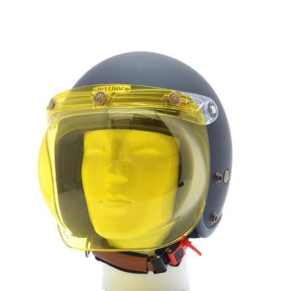 Kính chắn mũ 3/4 bulldog bubble có 3 nút bấm