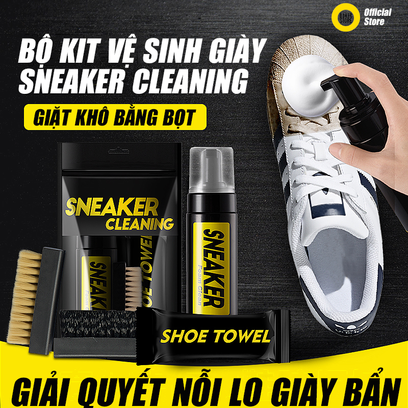 Bộ kit vệ sinh giày Sneaker Cleaning 150ml có kèm bàn chải và khăn