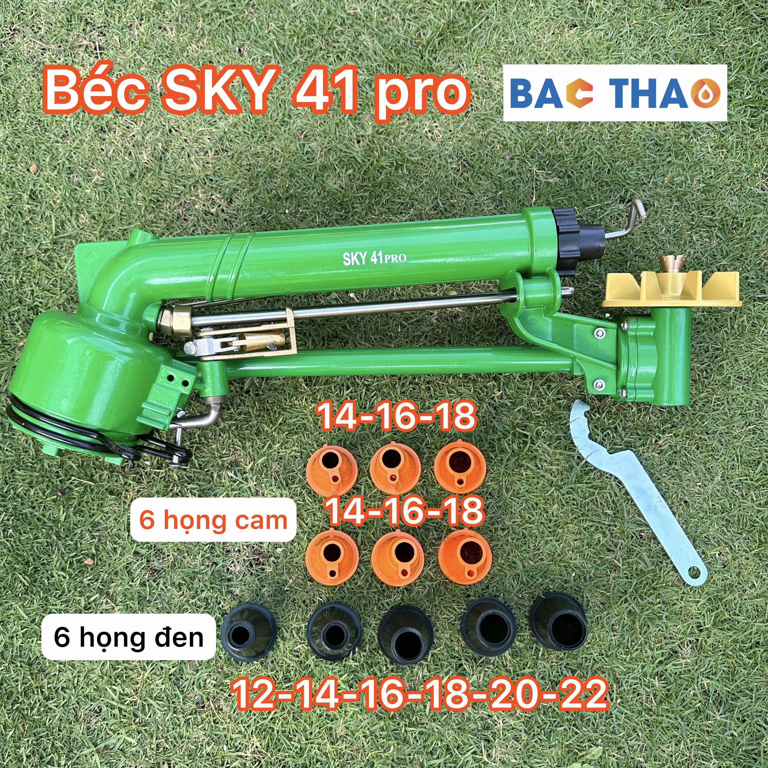 Béc sky 41 pro - tưới phun mưa xa 41m tưới đẫm nước đều kết nối ren 49