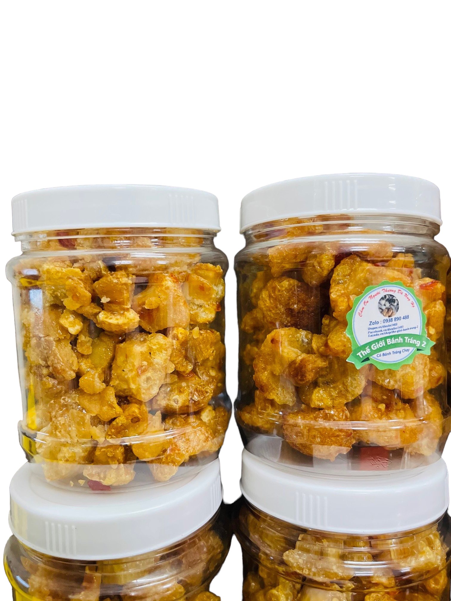 Tóp mỡ rim tỏi ớt - dùng chung bánh tráng