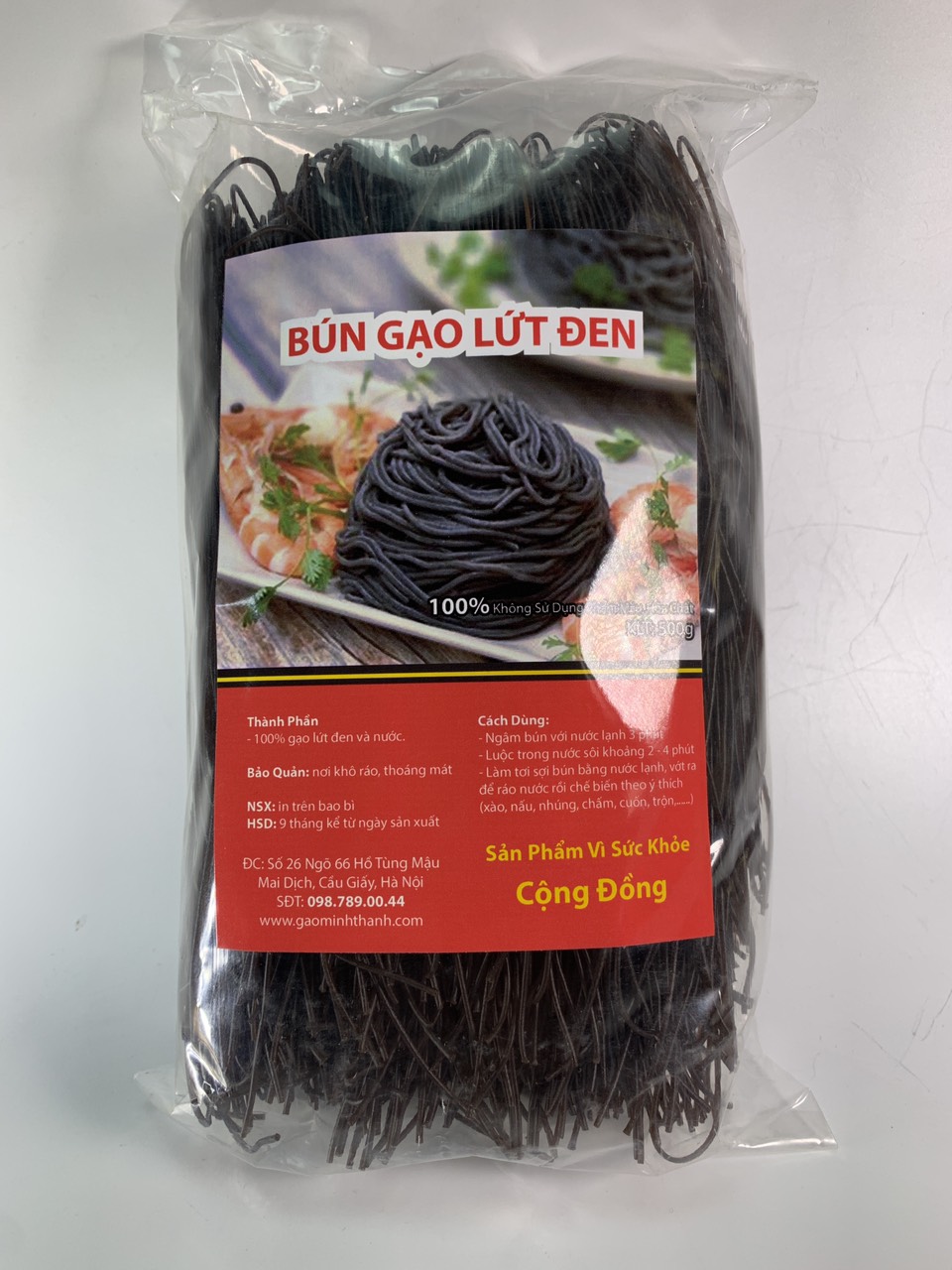 Bún gạo lứt đen