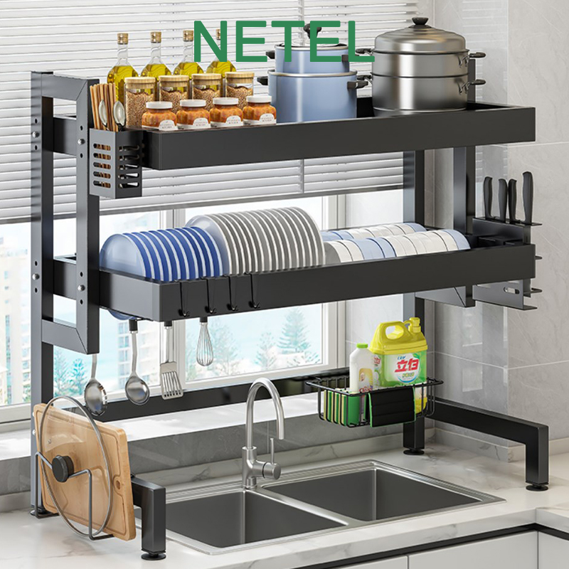 NETEL Chậu rửa Rack Nhà bếp đa chức năng Asphalt Bowl Rack Receiving Rack Vật liệu Asphalt Rack dày