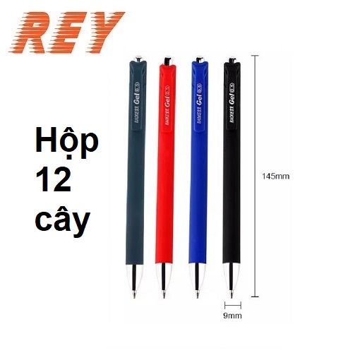 Giao hỏa tốc - HỘP 12 cây bút gel bấm 0.5mm vỏ nhám BAOKE PC1902