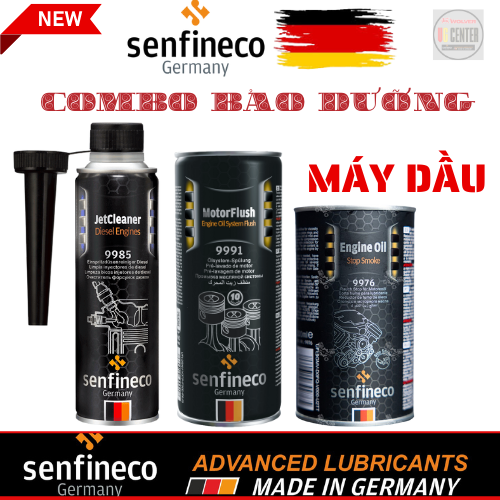 ( MÁY DẦU) Combo bảo dưỡng định kì Senfineco 9985/9976/9991, bảo dưỡng định kì 5000km phụ gia Nhớt, Diesel, súc động cơ.