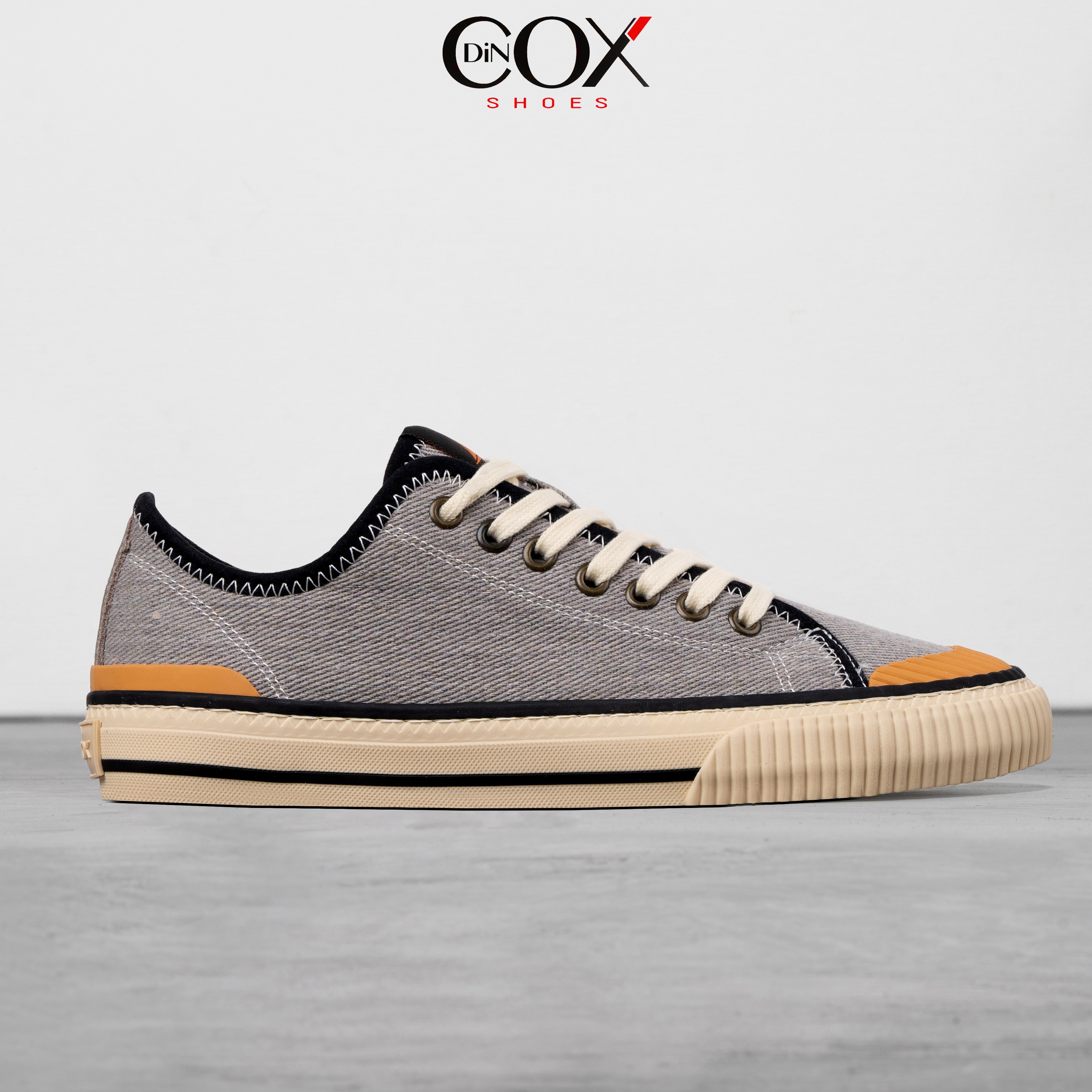 Giày Sneaker Dincox/Coxshoes D21 Grey Wash Canvas Jean